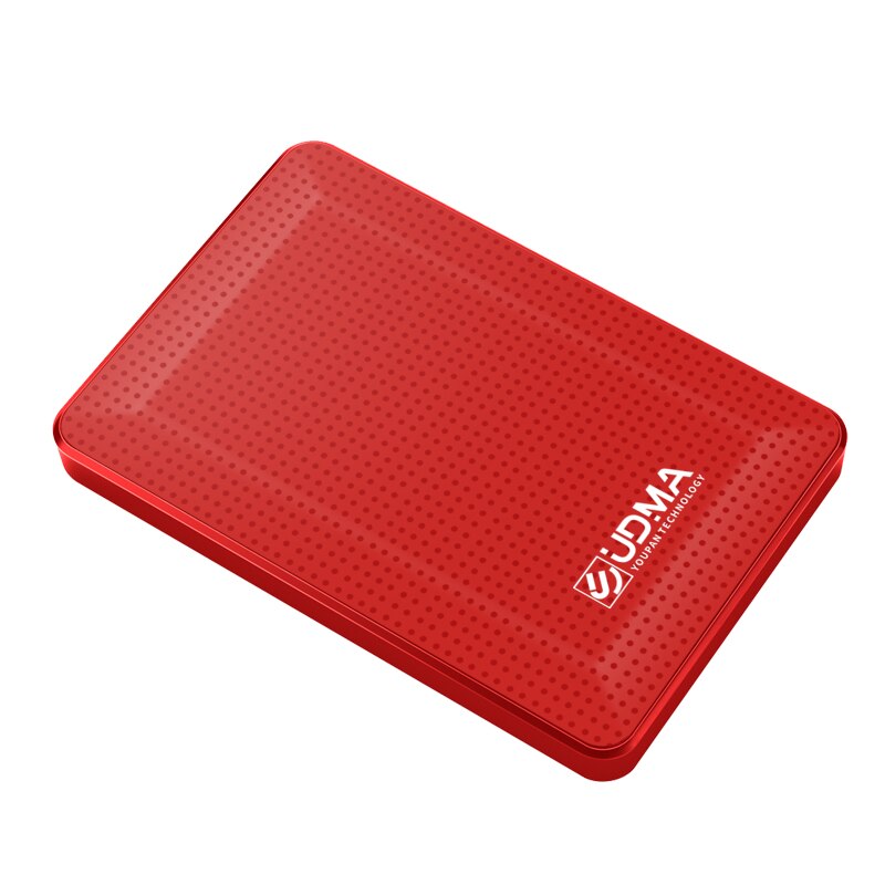 Stil udma ekstern bærbar harddisk 500gb lagerkapacitet disco duro portátil externo til pc / mac 4 farve: Rød