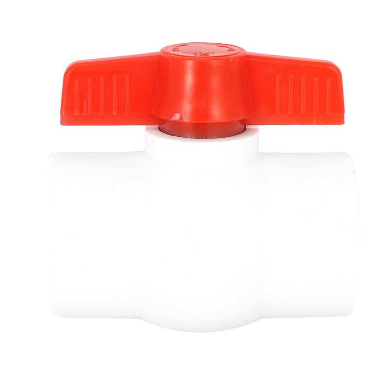 50MM/2 inch Slip Ends Water Control PVC Ball Valve White Red