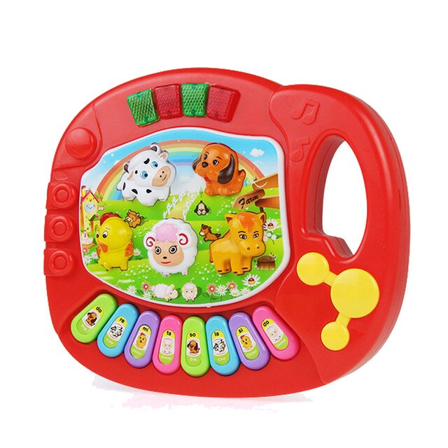 2 Soorten Farm Animal Geluid Kids Piano Muziek Speelgoed Muzikale Dieren Klinkende Keyboard Piano Baby Spelen Type Muziekinstrumenten: 01
