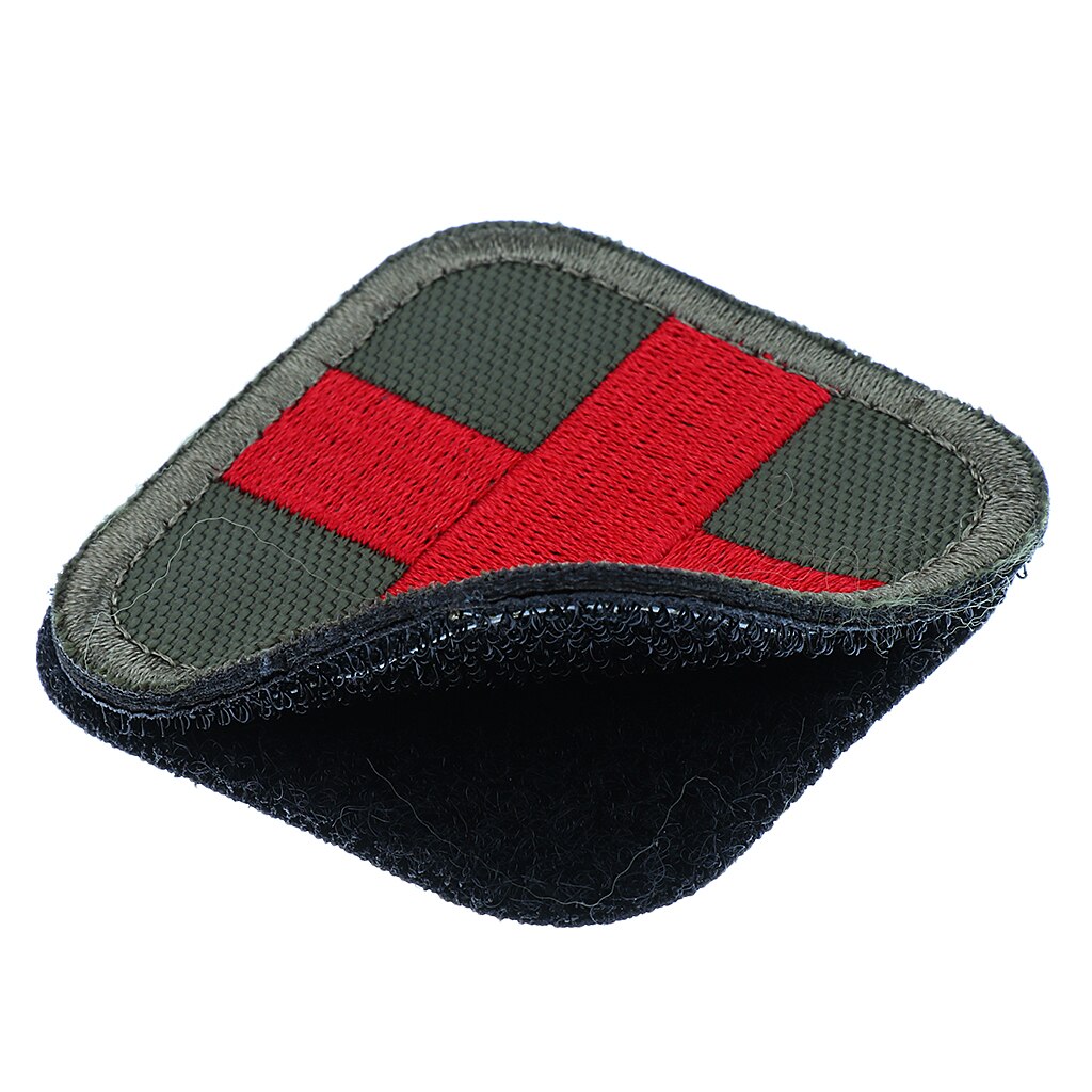 2X2 Inches Medic Rode Kruis Patch Klittenband Backing-Meerdere Kleuren