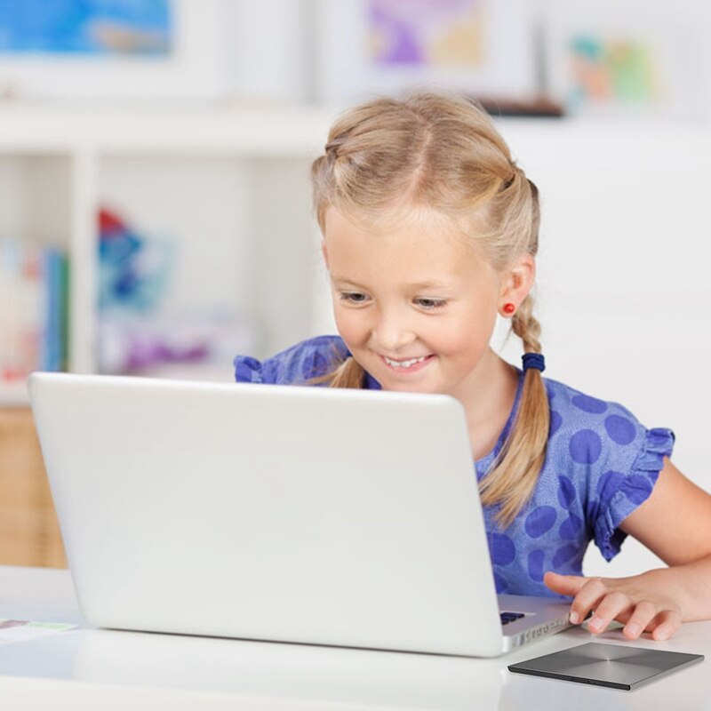 External CD DVD Drive USB3.0 DVD Burner CD-ROM Player for Laptop MAC Win 10/8/7 / XP PC (Silver)