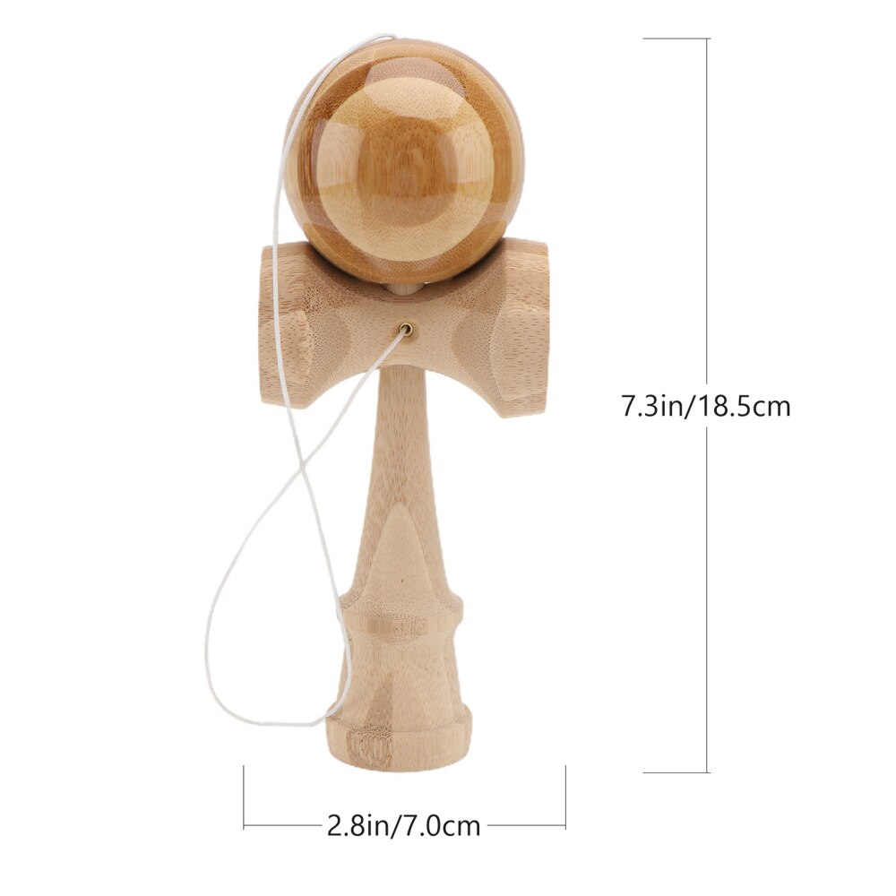 1PC 6CM Interesting Wooden Kendama Bamboo Splicing Technique (Burlywood)