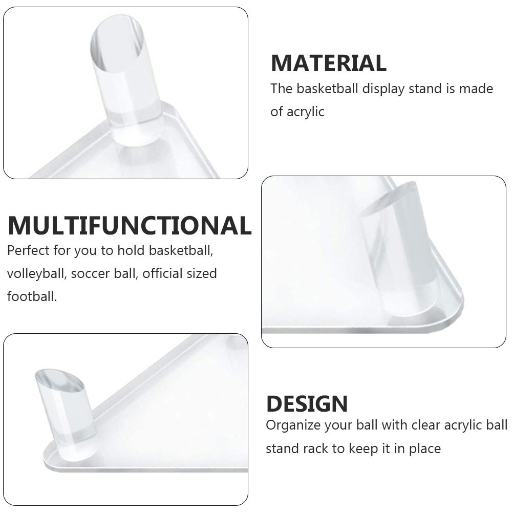 4- piece rugby basketball football soccer display rack convenient storage rack