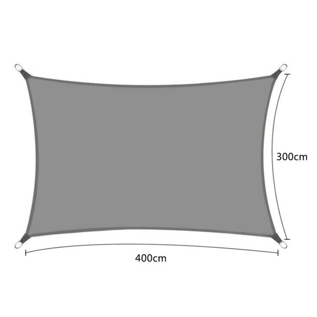 Outdoor Heavy Duty Sun Shade Sail Waterproof Uv Proof Tent Canopy Shelter Sunshade Camping Shade Canopy Cover Awning: Rectangle-3X4m