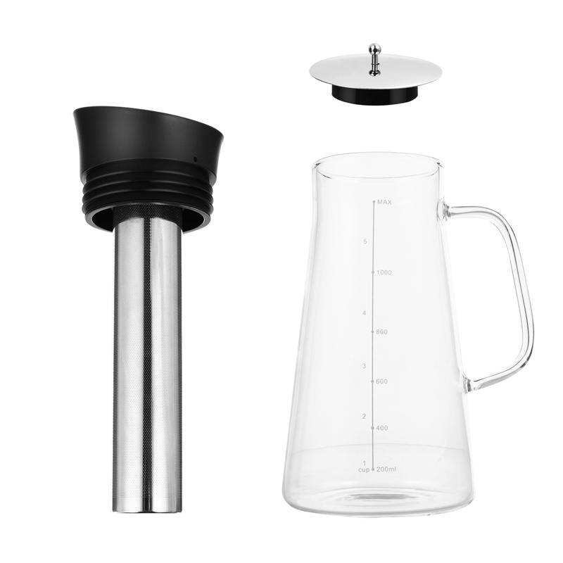 Kitchen Cold Brew Coffee Pot Large Capacity Water Jug Glass Coffee Pot With Filter