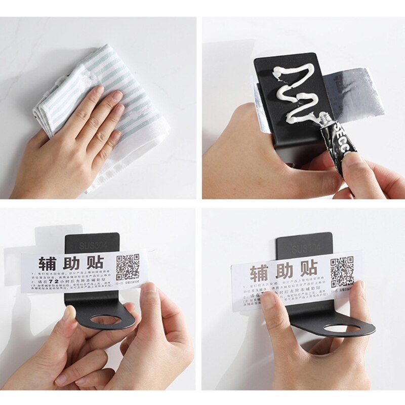 Stainless Steel Suction Cup Rack Shower Gel Shampoo Soap Liquid Wall Mount Holder Bathroom Shelf Organizer Hook