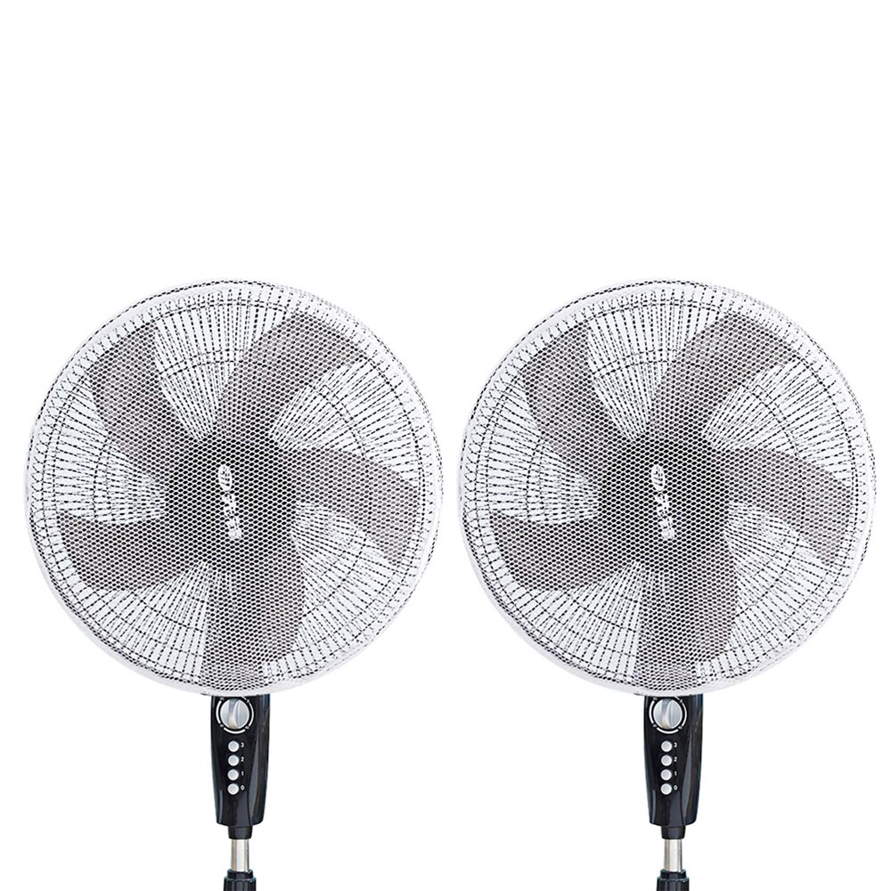 2 Pcs Familie Kid Finger Protector Fan Cover Wasbare Zomer Veiligheid Lichtgewicht Fan Guard: White 1