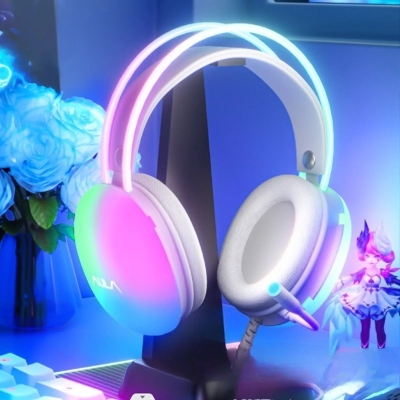 Kablede gaming 7.1- -kanals dedikerede computerhovedtelefoner med kabel, komfortable og bløde hovedtelefoner, velegnede til gamere