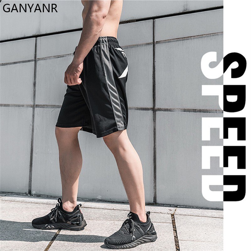 GANYANR Running Shorts Men Gym Crossfit Sport Fitness Training Basketball Sportswear Jogging Workout Soccer Leggings Tennis Run