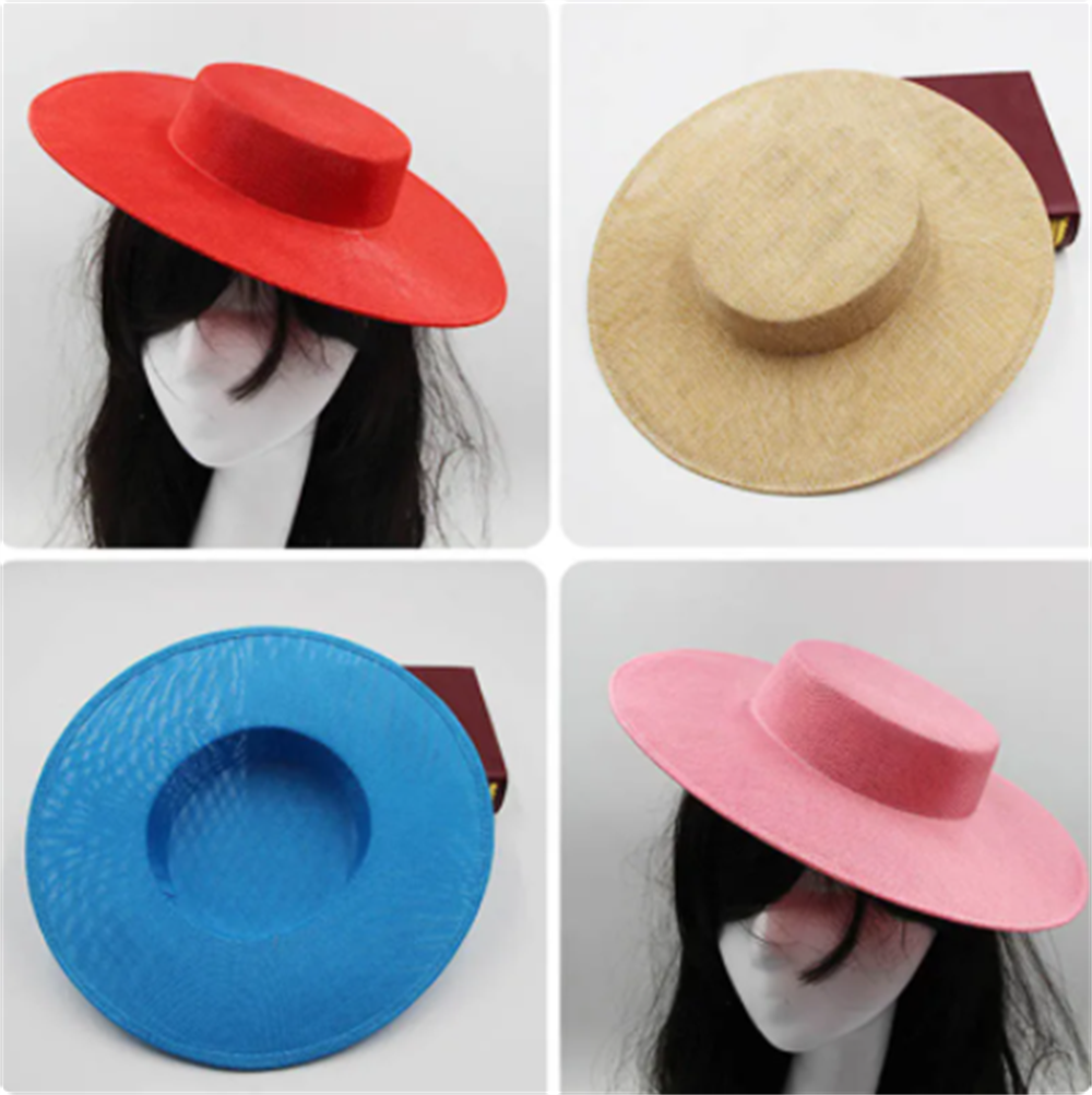 Dames Fascinators Hoedenmakerij Hoed Basis Feest Bruiloft Nep Lunquil Hoed Brede Rand Fedora Kentucky Derby Hoofddeksel Haaraccessoires