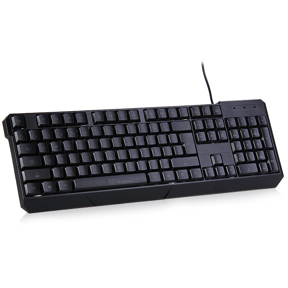 MotoSpeed K70 Wired Gaming Keyboard 7-Color LED Backlight 104 Keys Ergonomic Teclado USB Powered for Desktop Laptop