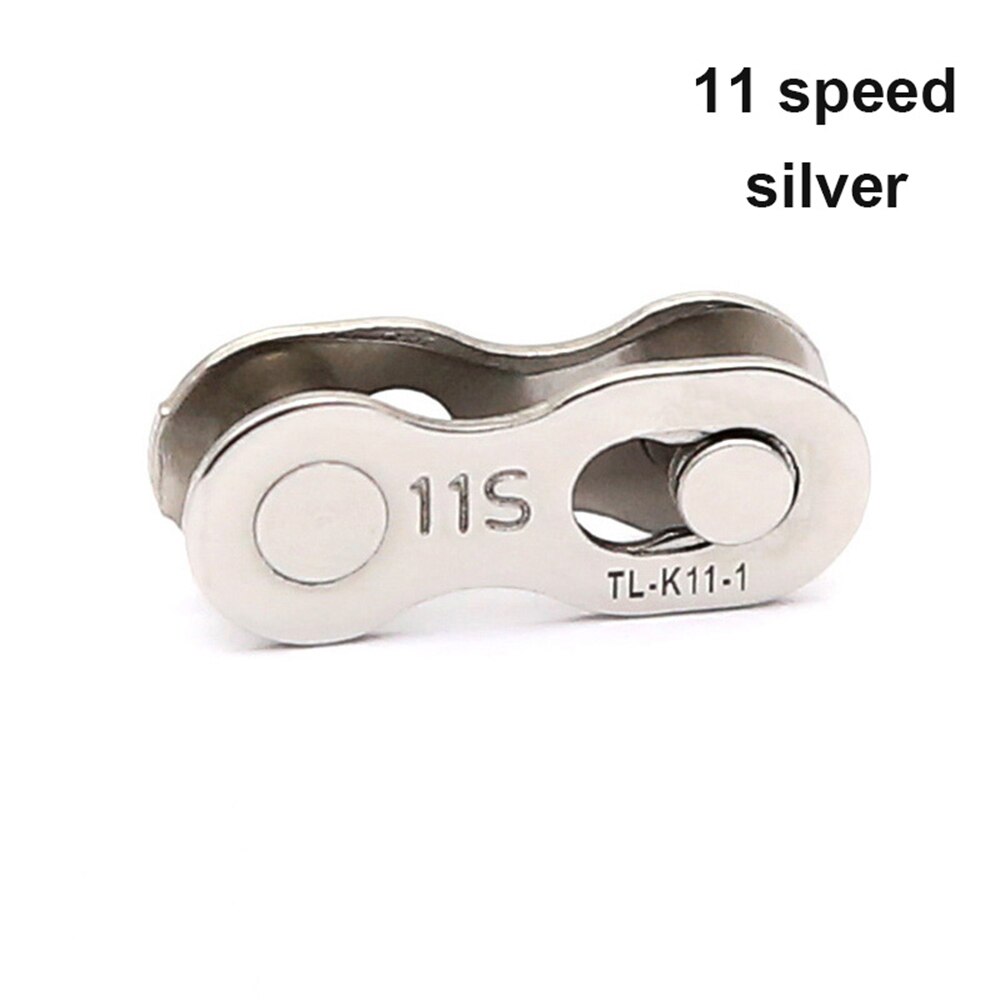 1 Pair Bicycle Speed Connector Chain Lock Set Quick Master Link Bike Joint MTB Magic Buttons Speed Bike Chain Joint Accessories: silver 11 speed