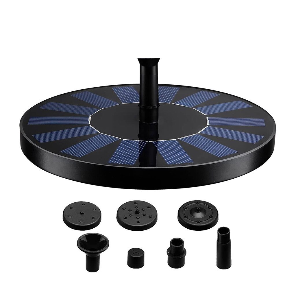 Mini Solar Powered Fountain Watering Submersible Free Standing Water Bird Bath Pumps With Solar Panel For Garden Pond Decor @50: Default Title