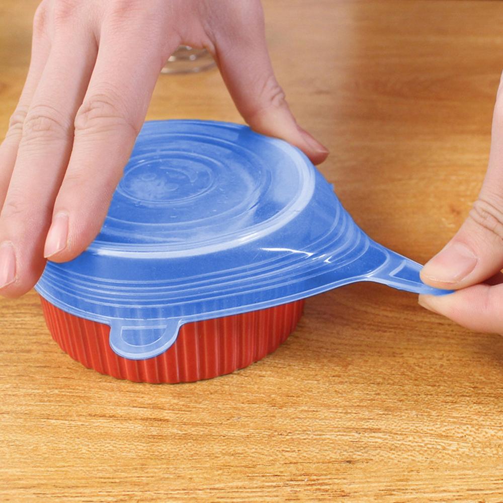 1Pcs Siliconen Deksel Stretch Deksels Universele Siliconen Kom Pot Deksel Siliconen Cover Pan Koken Voedsel Verse Cover Magnetron Cover
