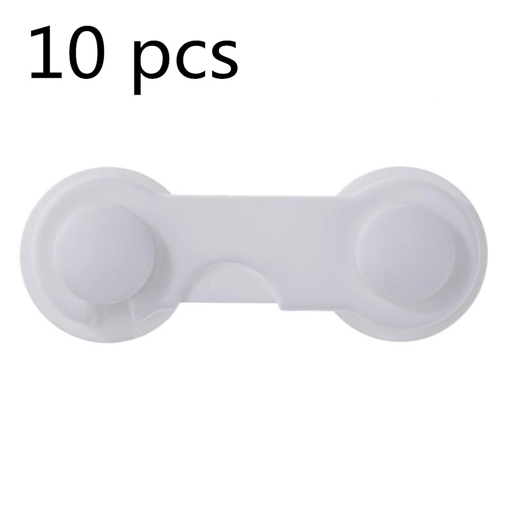 1/5/10Pcs Multifunctionele Baby Ladeblokkering Plastic Kinderslot Kabinet Koelkast Raam Closet beschermende Peuter Protec: White10pcs