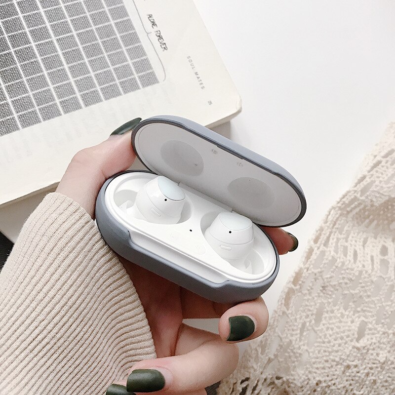 Earphone Case For Samsung Galaxy Buds + Cases Full Cover Hard PC Anti Wireless Bluetooth Earphone Protective Charging Funda: Gray