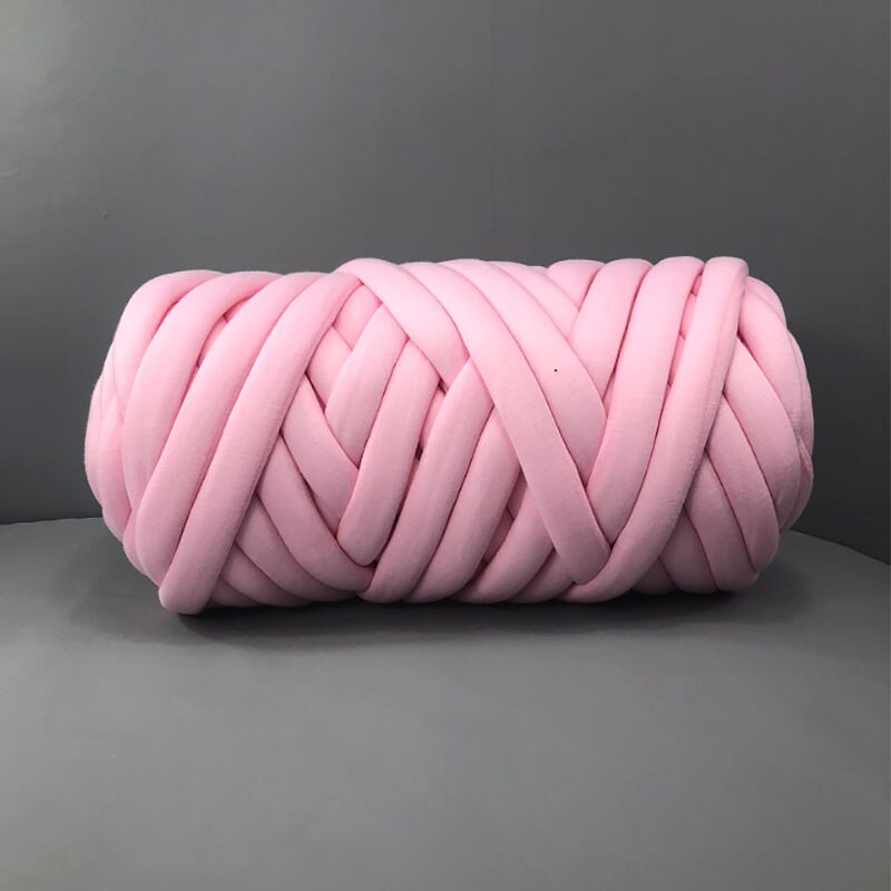 500g/ kugle gør-det-selv super tykt chunky garn bomuldsuld tube hæklet garn voluminøs arm omstrejfende strikketæppe håndstrik spin garn: 4