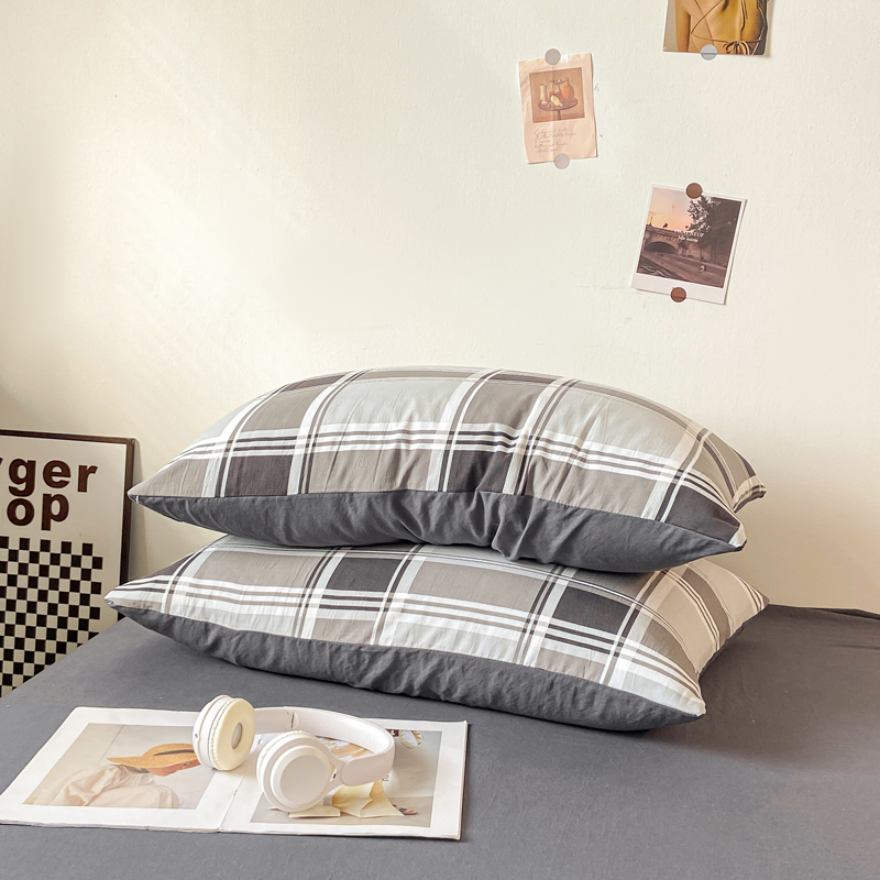 2 uds fundas de almohada suaves funda de almohada rectangular estilo a cuadros funda de almohada 48x74cm fundas de cojín funda almohada funda de almohada para cama de casa