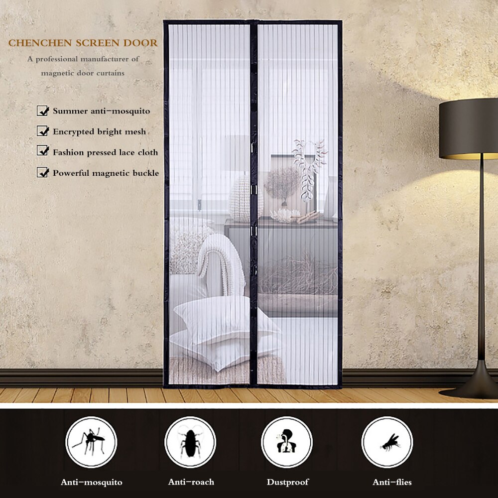Fly Screen Door Magnetic Fly Insect Screen Door Screen Mesh Curtain Anti-Mosquito Screens