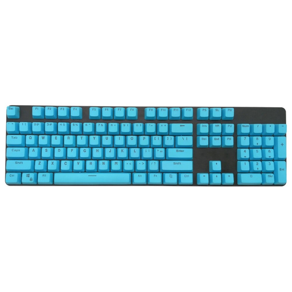 104Pcs/Set PBT Universal Backlit Key Cap Keycaps for Cherry Mechanical Keyboard: Blue