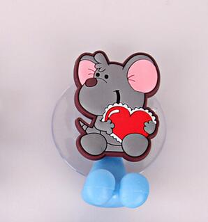 Multifunktionale Nette Cartoon Tier Saugnapf Zahnbürste Halter Haken Bad Zubehör 24 Farben: mouse