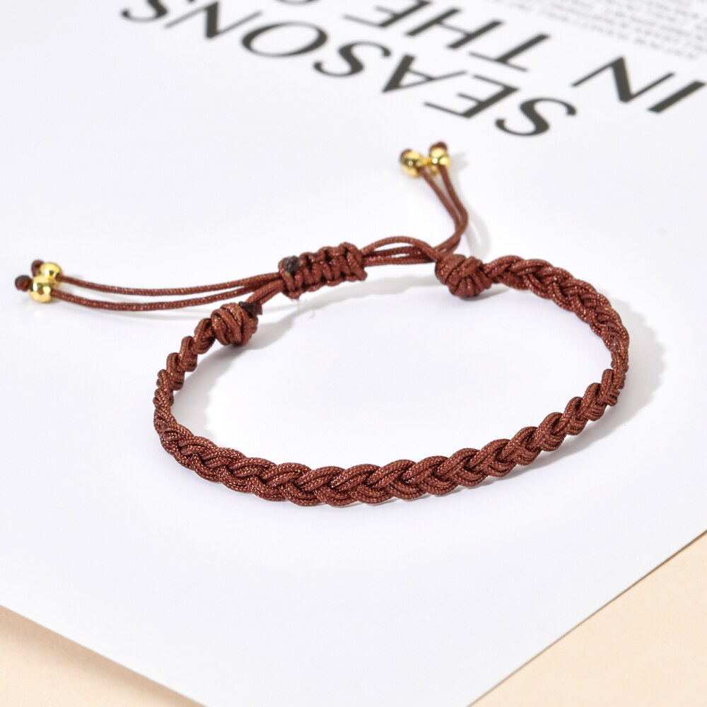 ZMZY – Bracelets en corde tressés faits à la main pour hommes et femmes, style Boho, fil porte-bonheur tressé, bijoux de prière, meilleurs amis, réglables