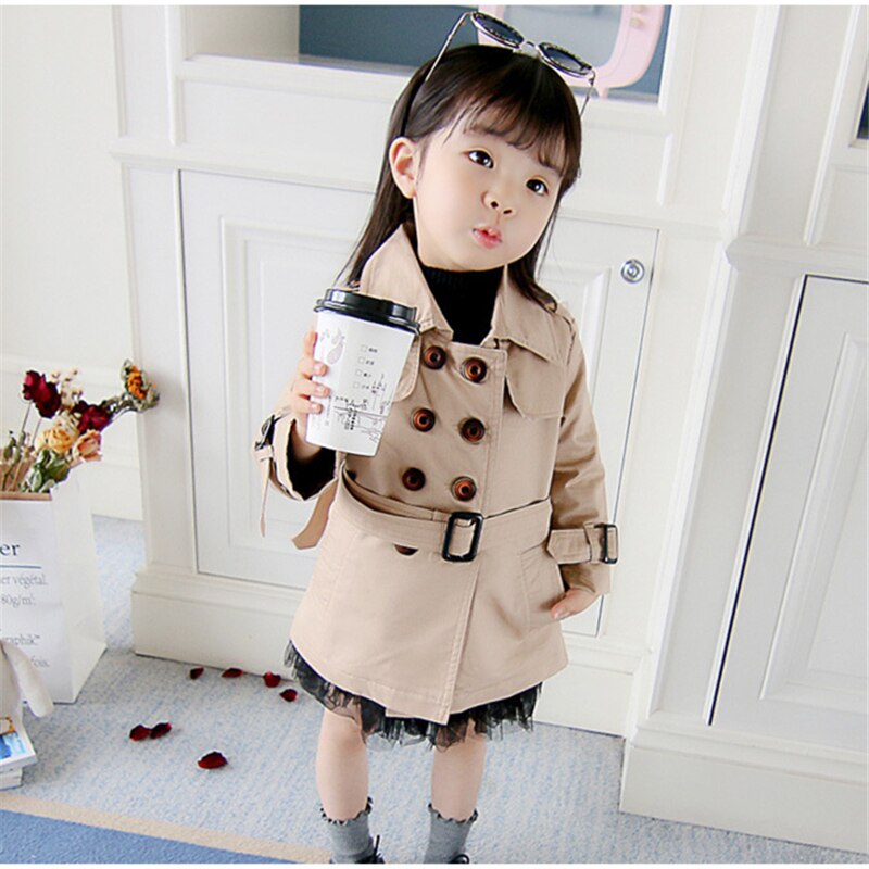 Baby Kids Trench Coat Fall Thin Style Toddler Girl Jacket Windbreaker Baby Boys Girls Clothes Children Trench Coat Outerwear