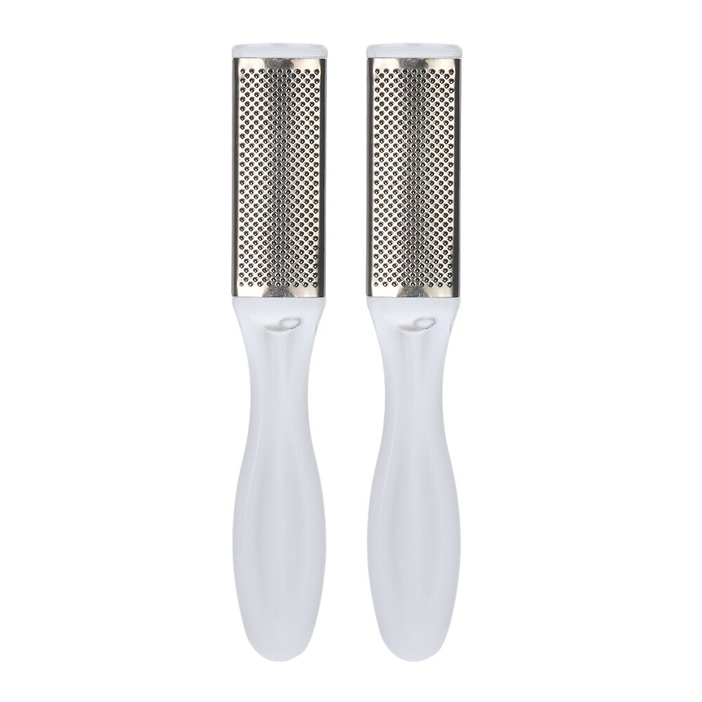 2pcs Stainless Steel Foot Pedicure Rasp File Callus Remover