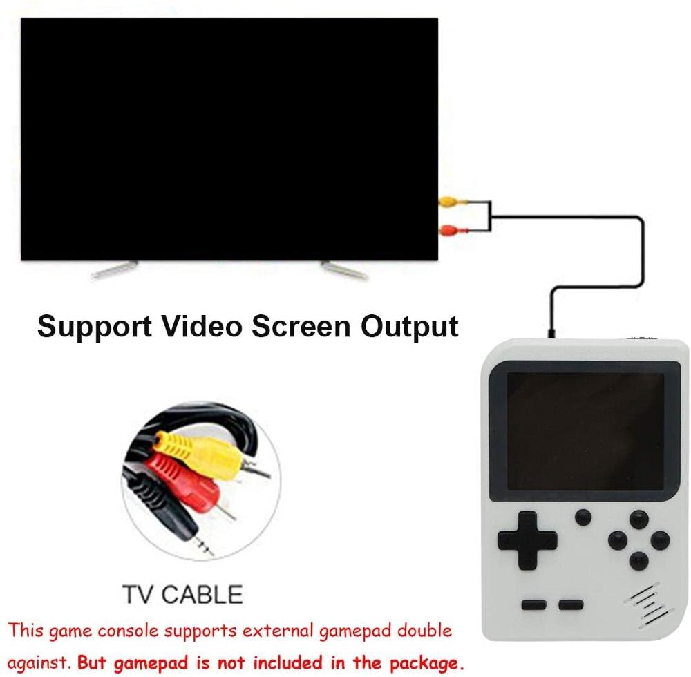 Console per videogiochi con supporto per Gamepad a due giocatori connessione TV tramite cavo AV 400 giochi retrò regalo di compleanno per bambino