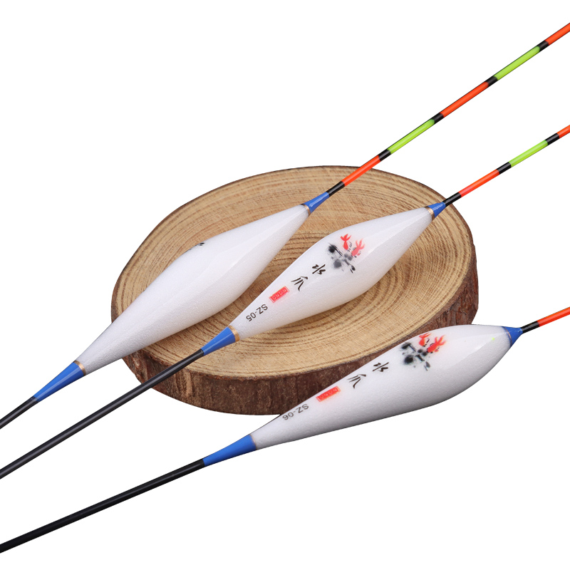 3 Stuks Drijvers Met Glijdende Kraal Staart + 3 Boei Buizen + 1 Vislijn Set + 1 Float Houder Nano Lake River Bobber Vissen Accessoires