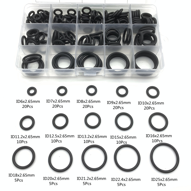 O Ring Gummi Silikon O Ring Dichtung nbr vmq fkm Dichtung O-Ring Nitril Unter Bein scheibe Gummi Oring einstellen Sortiment Bausatz einstellen Kasten Dichtung sring: Licht Grün