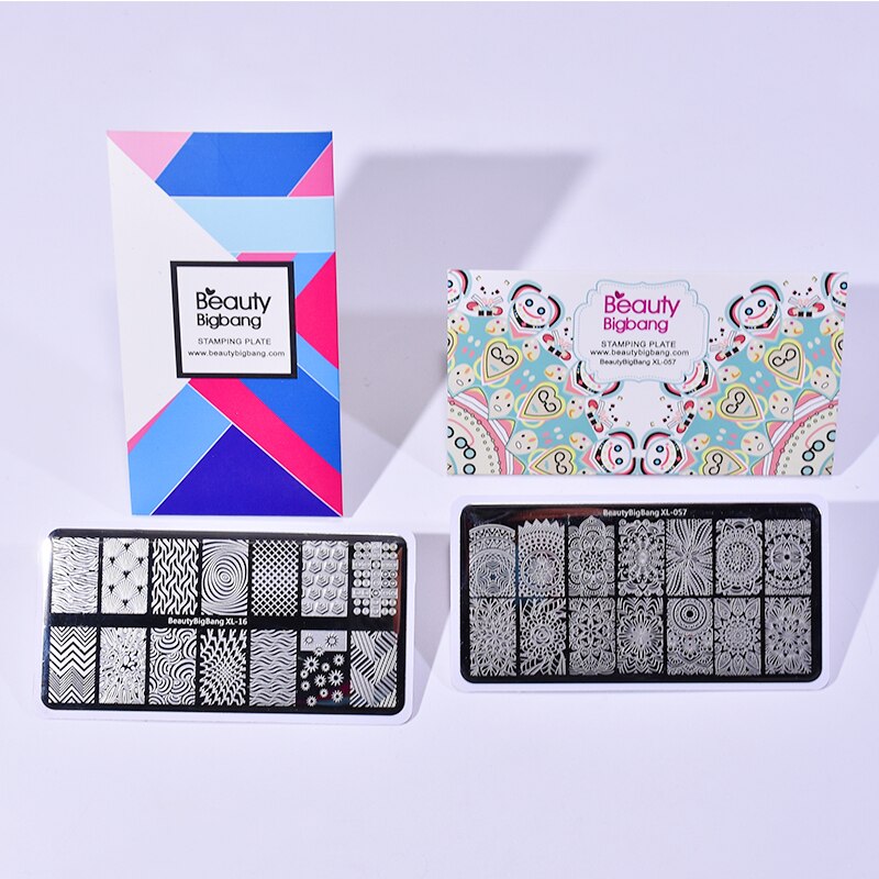 2 st beautybigbang nagelskrivare stämplingsmall set djur blomma träd ringbild nagelkonst stämpel stencilplattor: Zhsp 1721
