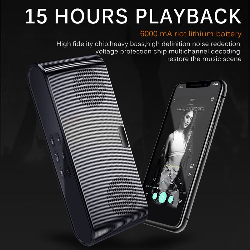 Draagbare bluetooth speaker zware subwoofer 3d stereo muziek surround home kleine stereospeler draadloze speaker met powerbank