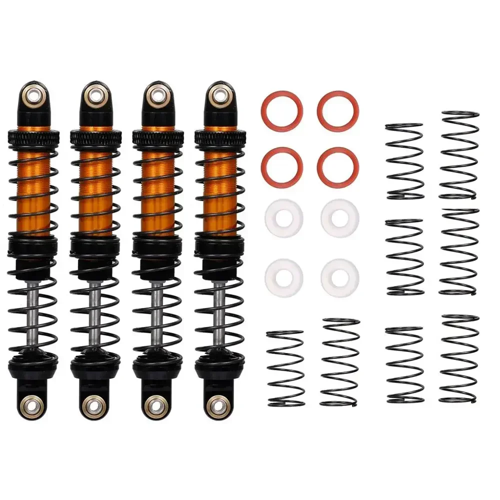 Amortisseurs de SUSPENSION d'huile métallique ROCK CRAWLER, 4 pièces, amortisseur 70MM 80MM 90MM 100MM 110MM 120MM pour voiture SCX10 D90 WRAITH TRX-4 90046 RC: Bourgogne