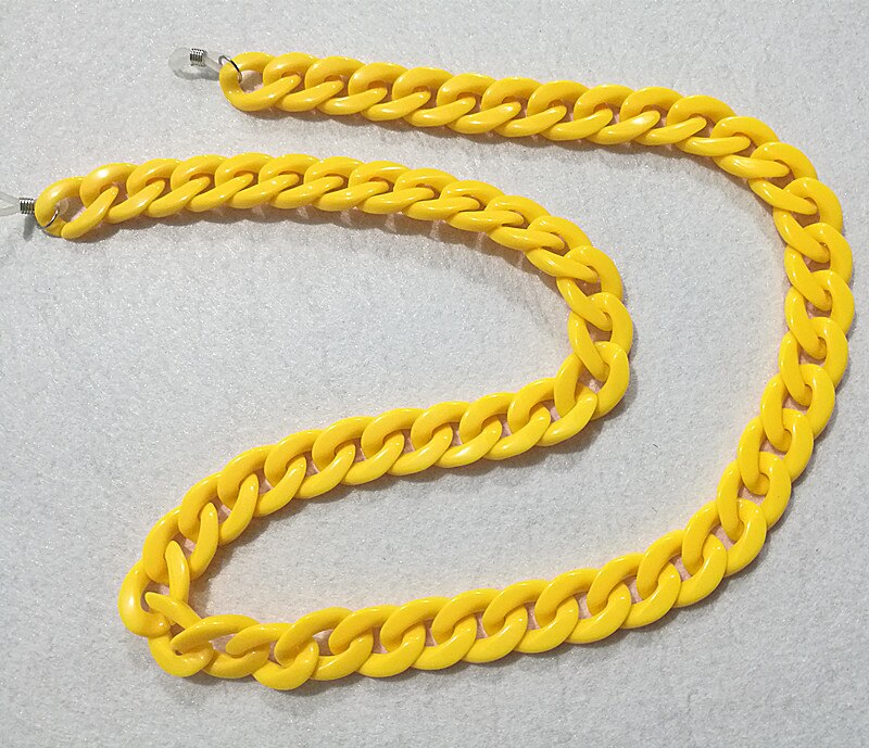 neue Feste Farbe Acryl Sonnenbrille Kette Frauen Lesebrille Hängen Hals Kette Largand Gläser Kette Brillen Band: 12