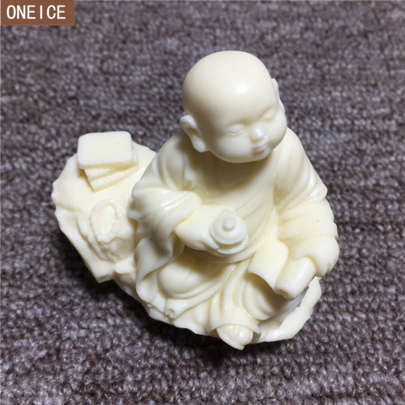 Petite statue de moine sculptée à la main, fruit ivoire, bouddha, accessoire de décoration pour la maison, artisanat, statue de personnage, nouvelle