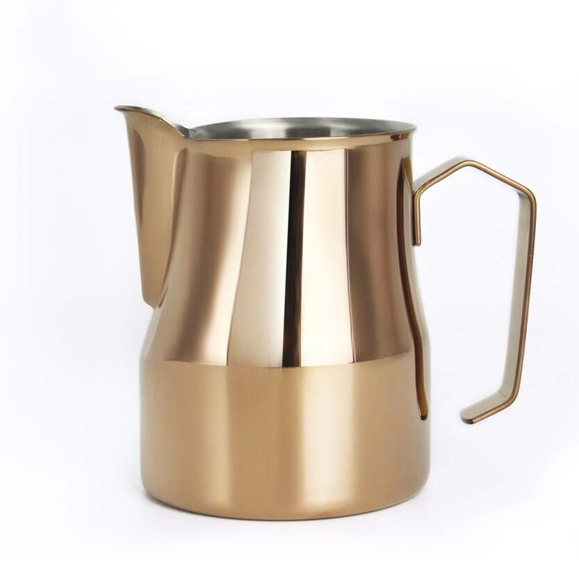500ml 7 farver rustfrit stål espresso kaffekande barista køkken håndværksvægt kaffe latte mælkeskummende kande: Rose guld