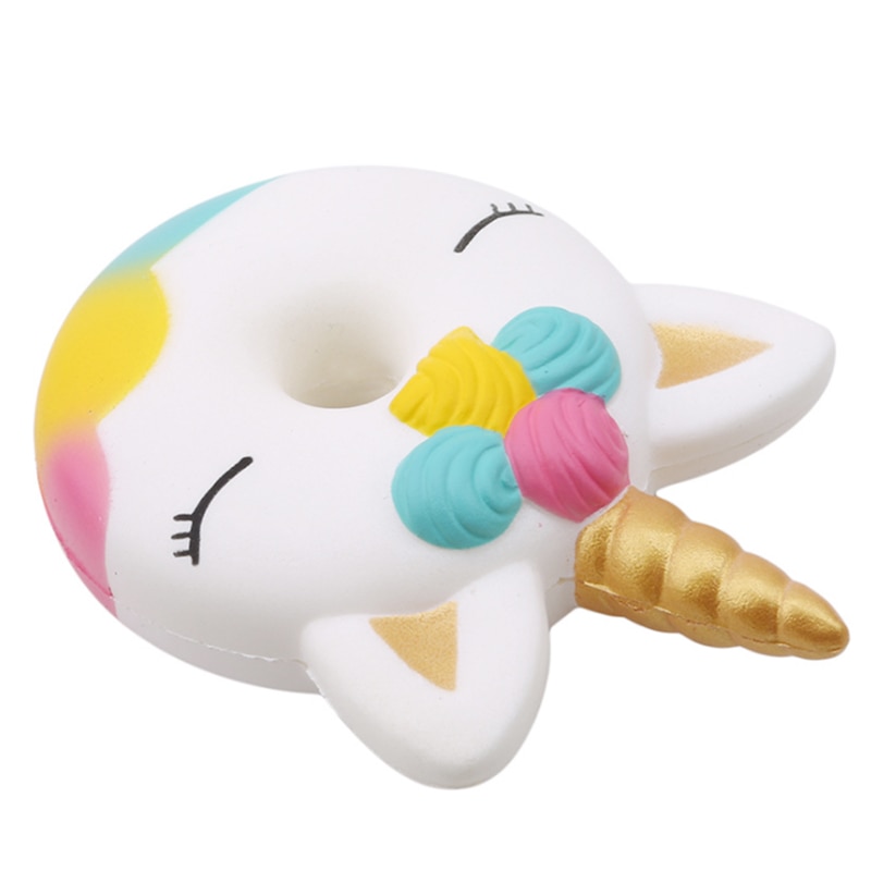 Kawaii Eenhoorn Donut Squishy Langzaam Stijgende Simulatie Brood Geurende Squeeze Toy Stress Relief voor Kid Xmas