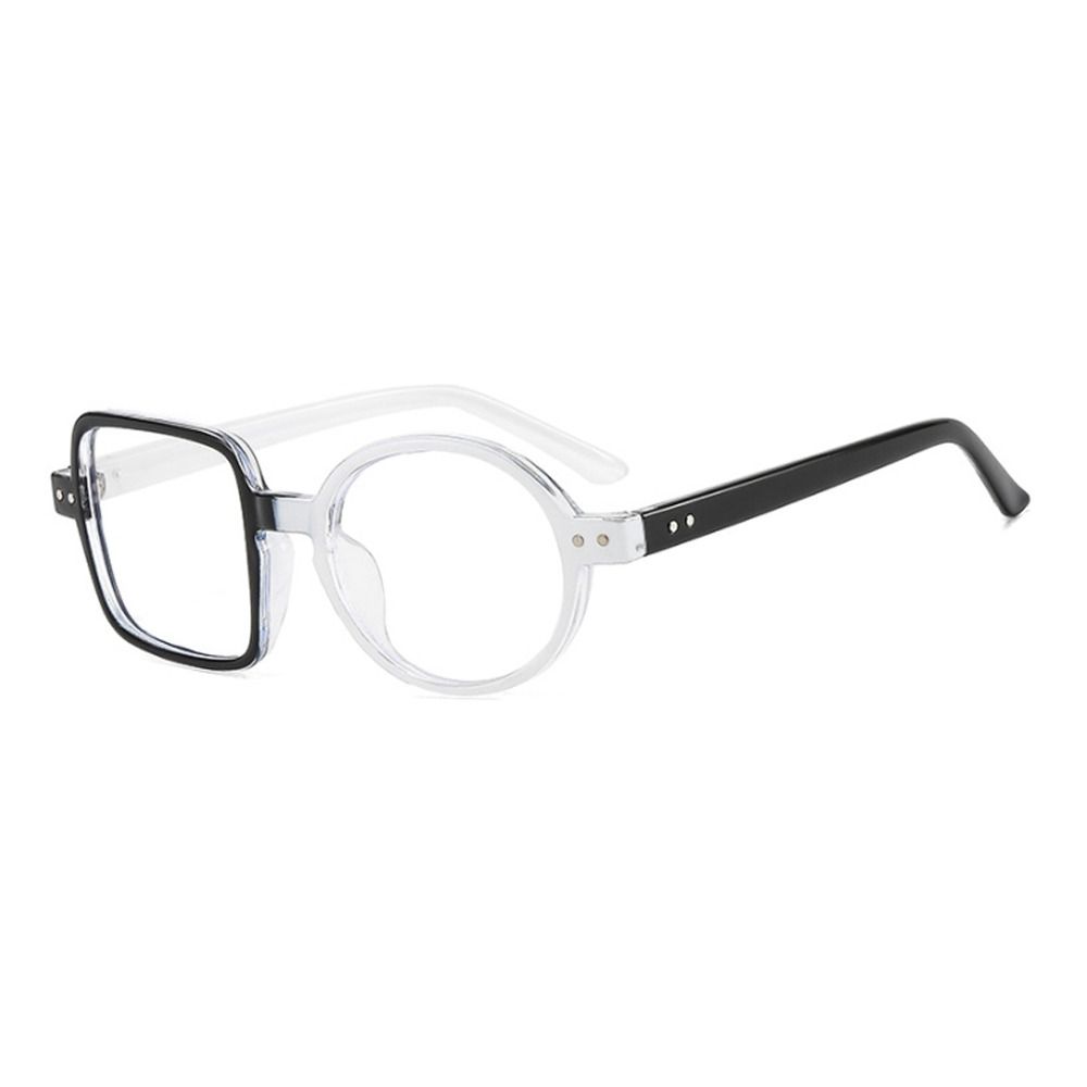 Gafas redondas y cuadradas asimétricas Vintage para hombres y mujeres, gafas de montura óptica de gran tamaño, nueva , 2023: Verde