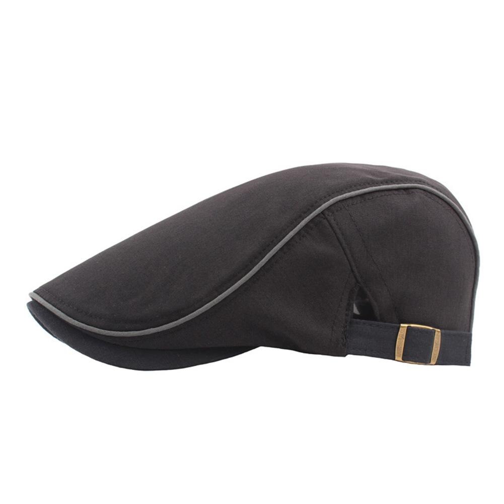 Gorra de béisbol con de Duckbill para hombre y mujer, gorro de béisbol con de pato para deportes al aire libre, ajustable, para conducir, plana, para aviador, Unisex: Black