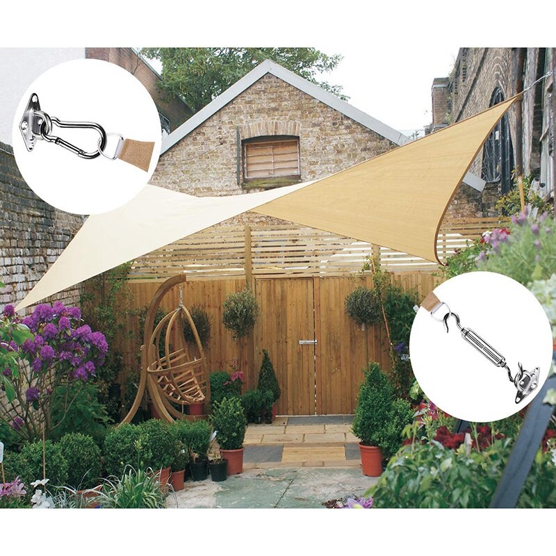 Kit de aparejos para toldo de vela de 30 Uds para toldo rectangular resistente Instalación de velas de sombra de 5 pulgadas para cubierta de césped y jardín Patio