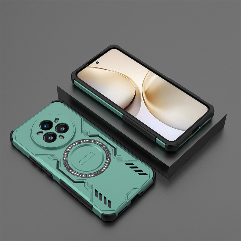 Pansarskal för realme 14 pro plus magnetisk adsorption trådlös laddningsskydd för realme 14 pro-skal för realme 14 pro plus-skal