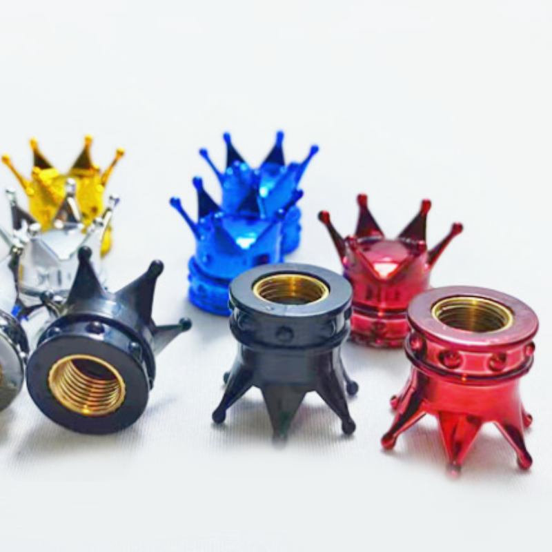 4 Stück Universal Crown Wheel Ventilabdeckungen Luft staubdicht wasserdicht Auto Motorrad Reifen Felgenabdeckungen Auto Dekoration Ventilkappen