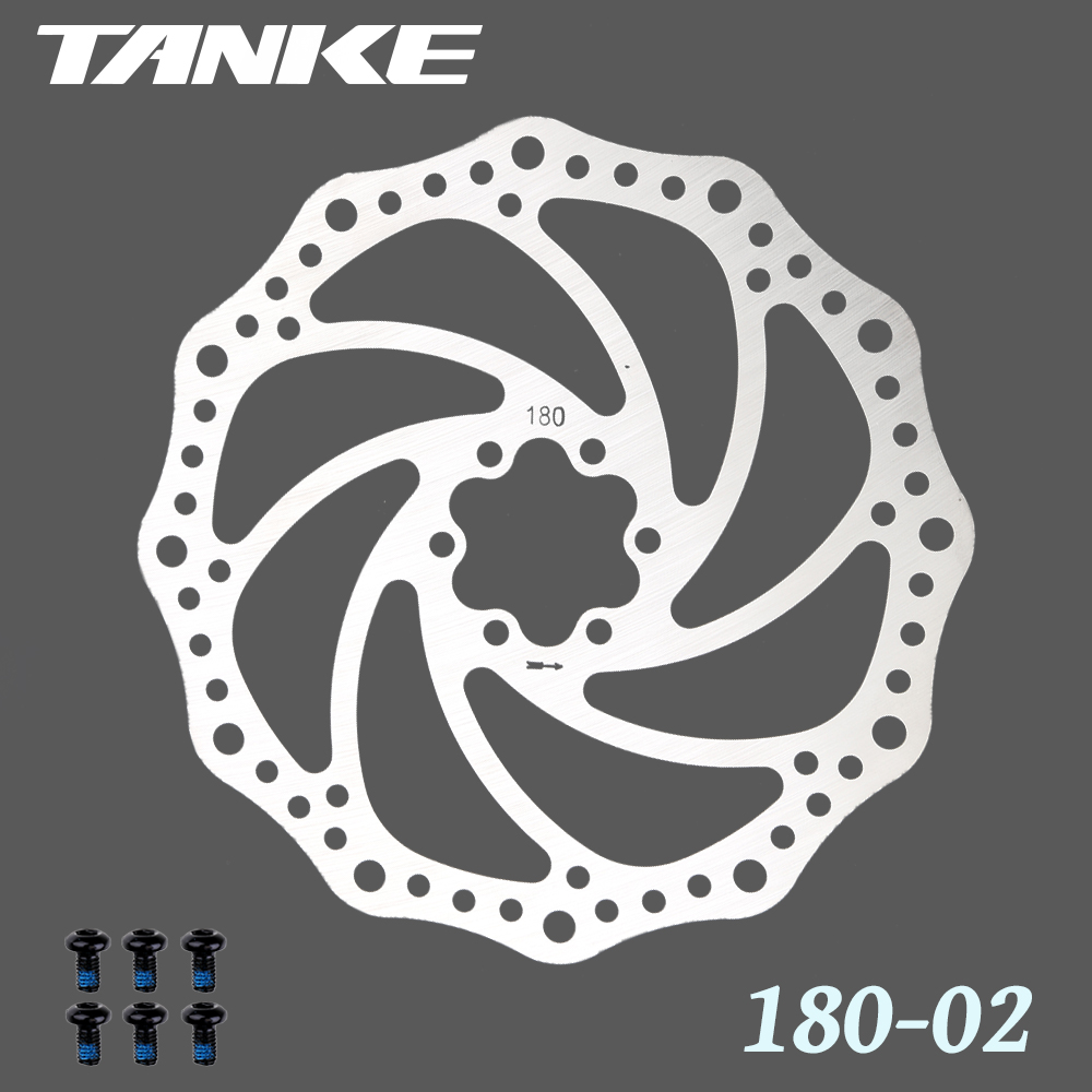TANKE Bike Disc Brake 140 160 180 203 Rotors With Bolts Hydraulic Brake Road Mountain Bicycle MTB Oil Slick Rotor Bicycle Parts: light green