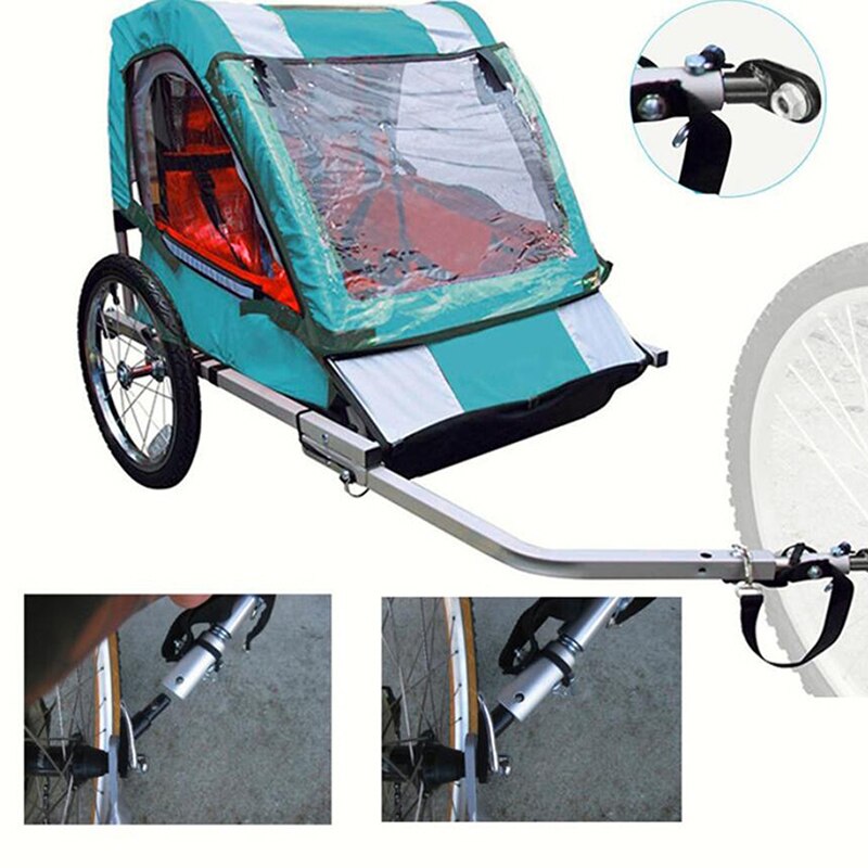 Enlace de acero para remolque de bicicleta, enganche clásico para bebés y mascotas, fácil de instalar, Universal
