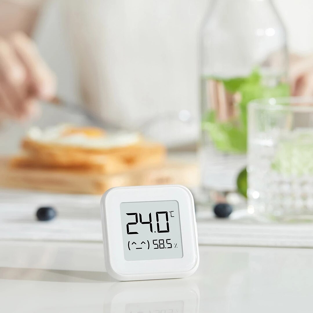 Xiaomi Mijia-termómetro electrónico con pantalla de tinta, higrómetro inteligente con Bluetooth, pantalla Digital, humedad, enlace electrónico,