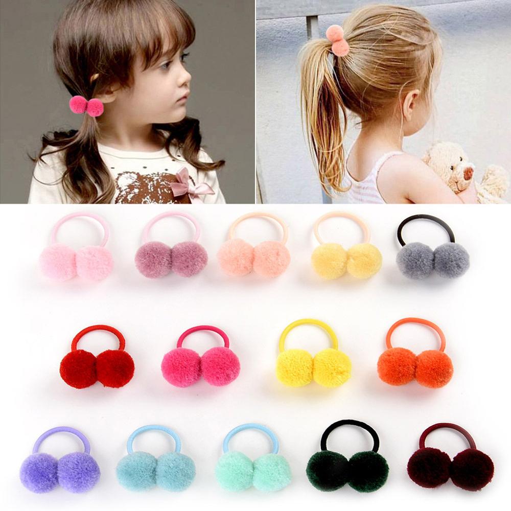 14Pcs Children Girls Hair Bulb Scrunchies Ponytail Ring Hair Rope Accessories haarnadel haar seil zubehör haar ring kreis kid
