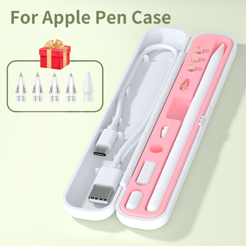 Ask till apple pencil, fodral till apple pencil, ipad-penntillbehör, inkluderar 5 pennspetsar: Default Title