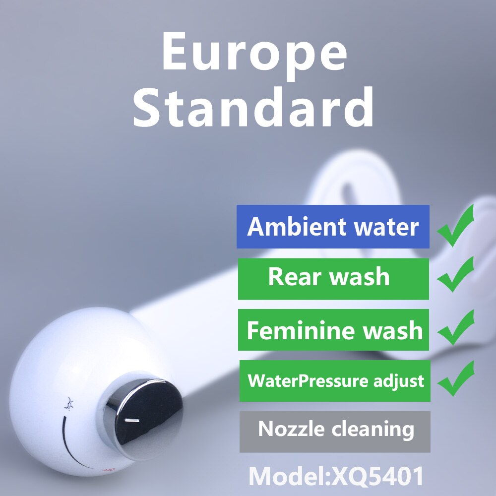 Bidet toliet sæde klart bagtil toliet sæde toliet sædevarmer toliet bidet sprøjte toilet bidet selvrensende numse: Eur std  xq5401