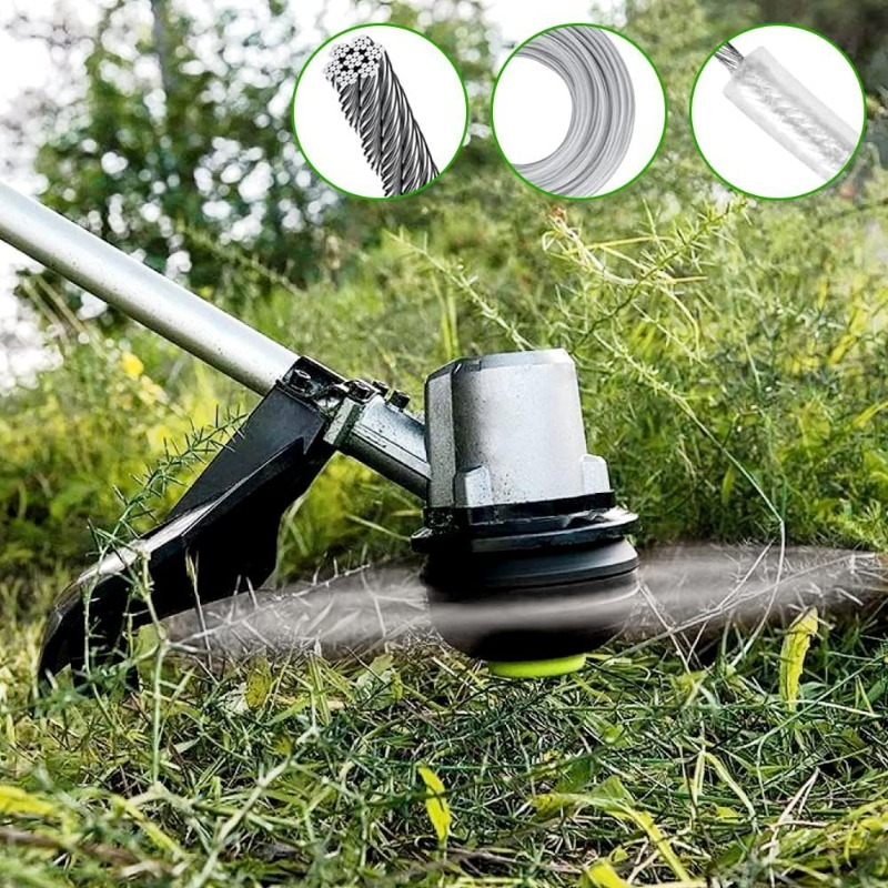 Roestvrij staaldraden Touw Metalen lijn Bosmaaier Trimmer Waslijnen Touwen Grasmaaiersnoer Slijtvaste ophangingstouwen